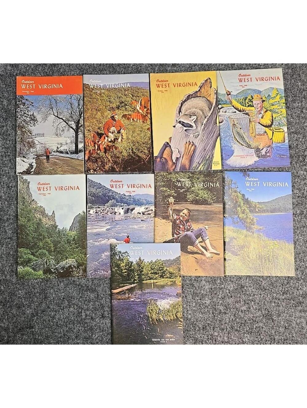 West Virginia DNR Official State Outdoors Wild Life Monthly Magazine lot 1968